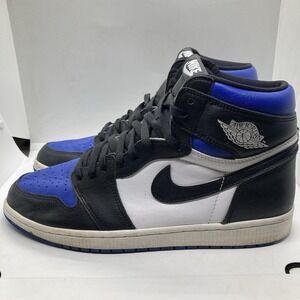 Air Jordan 1 Retro High Royal Toe Mens Size 13 Black White Blue Shoes Sneakers